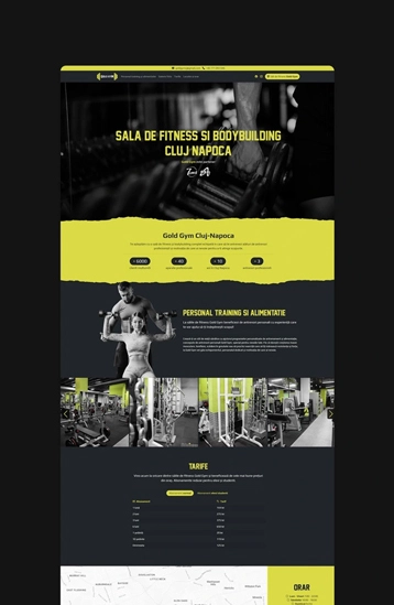 Dezvoltare Website - Realizare Website - Gold Gym